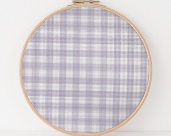 Dove Grey Gingham Aida Fabric, Country Kitchen Cross Stitch Cloth, Patterned Needlework Canvas, 14ct 16ct 18ct 22ct 25ct