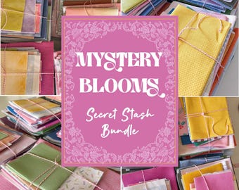 Mystery Blooms Secret Stash Bundle | Printed Aida Fabric (14, 16, 18 Count)