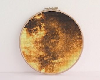 Tecido Aida para Ponto Cruz Gótico Fogo do Inferno (40,6 cm x 27,9 cm), estampa Aida, Feitiço Mágico, Assustador, Celestial, Universo, disponível em 14/16/18 pontos.