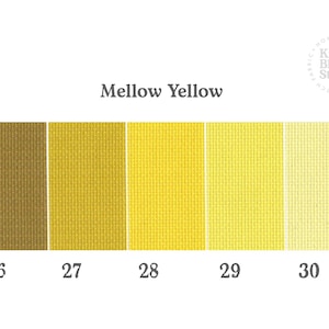 Mellow Yellow Aida. available in 5 pretty shades of Yellows. Beautiful Cross Stitch Fabric, Flat colour, 14/16/18 Count