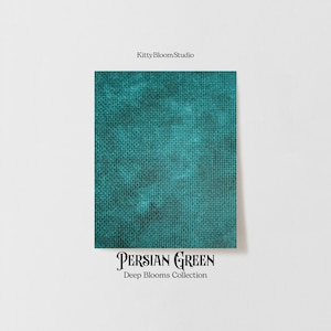 Perzische groene aida-stof. Diepe bloemen tuinthema kruissteekstof. Diepe tinten groen geverfd effect Aida, 14/16/18 Count