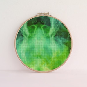 Spell Energy Gothic Aida Cross Stitch Fabric,  (16&quot; x11”),Spell Fumes Spooky Celestial energy, Universe 14/16/18 Count available