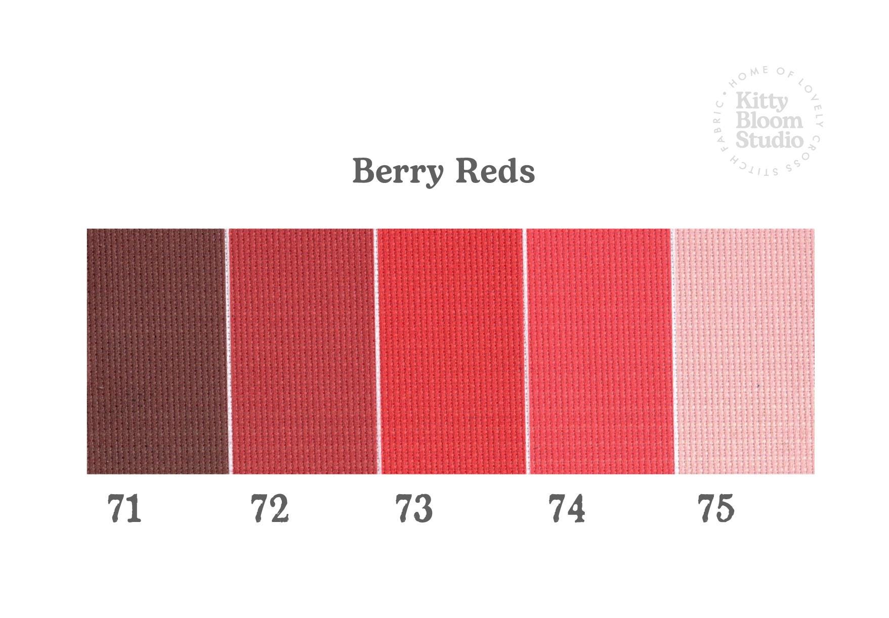 Berry Reds Aida. Available in 5 Pretty Shades of Red and Pinks ...