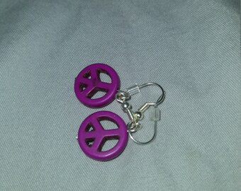 Peace sign earrings