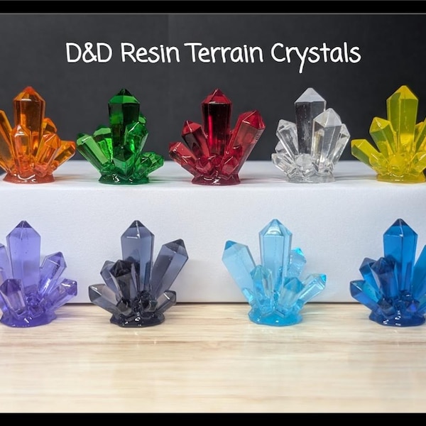 Dnd Resin Terrain Crystal Clusters Colorful | Clear D&d Mini Crystal | Fantasy Roleplaying | Tabletop Dungeons and dragons Pathfinder