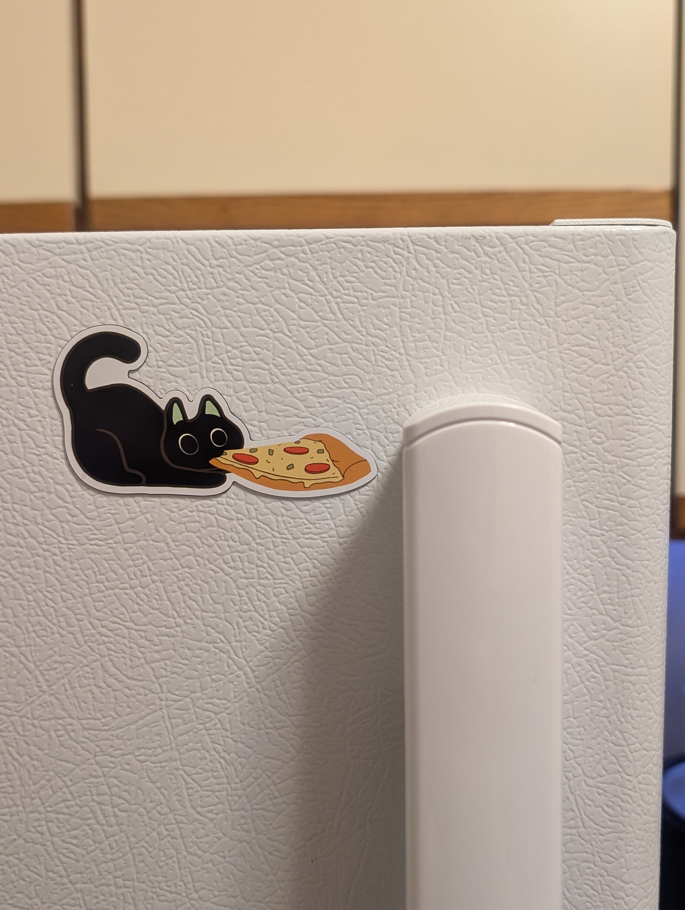 Adorable Pizza Cat Thief Sticker | Pepperoni Cheese Pizza Slice | Cute ...