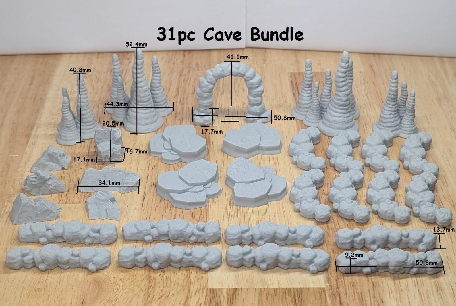 D&D Cave Bundle, DND Terrain Immersion Tabletop Rock Crystal Arch ...