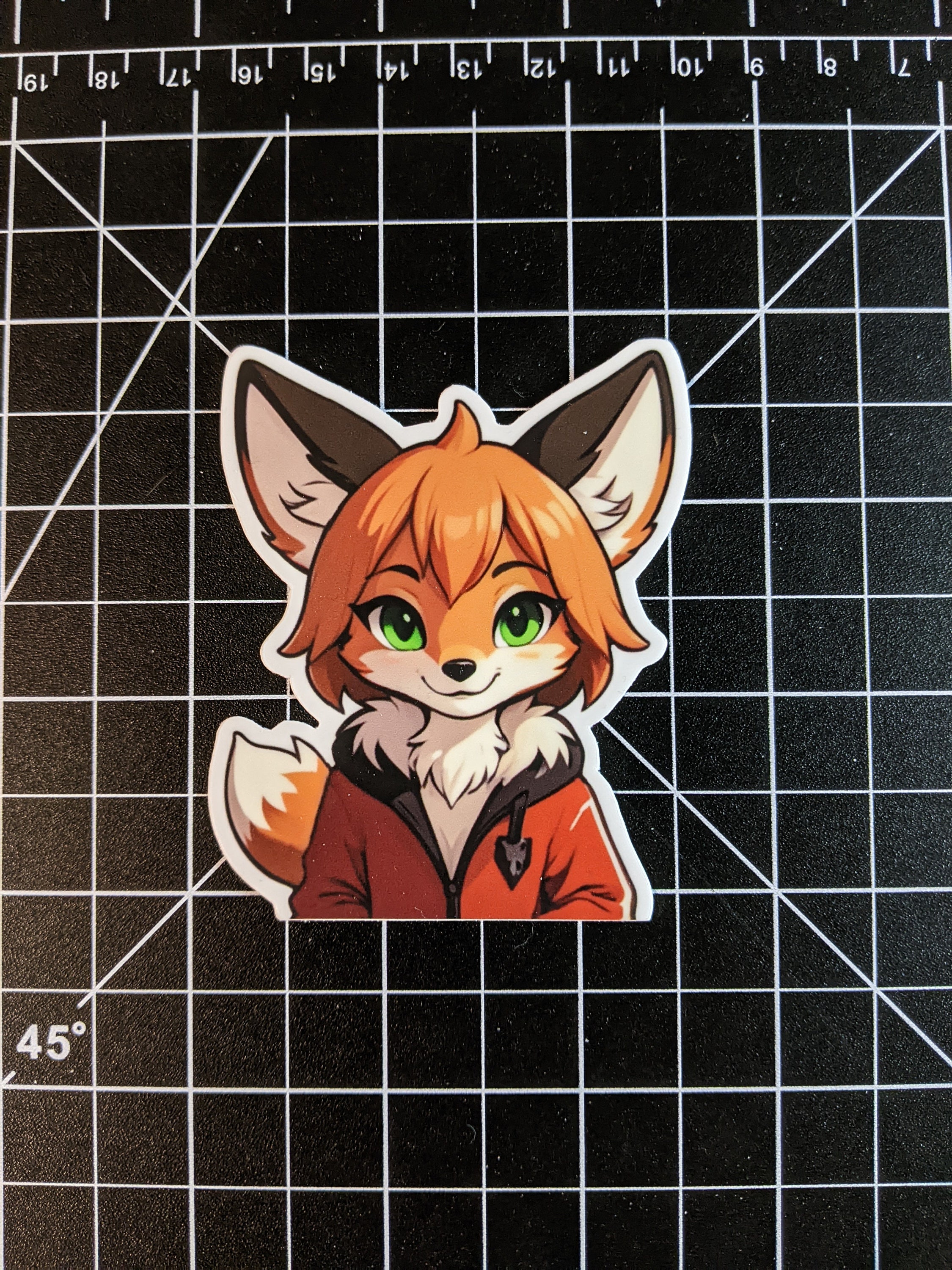 Furry Paper Sticker Furry Fox Girl Sticker | Die Cut Sticker | Furry Sticker | Cute Fox ...