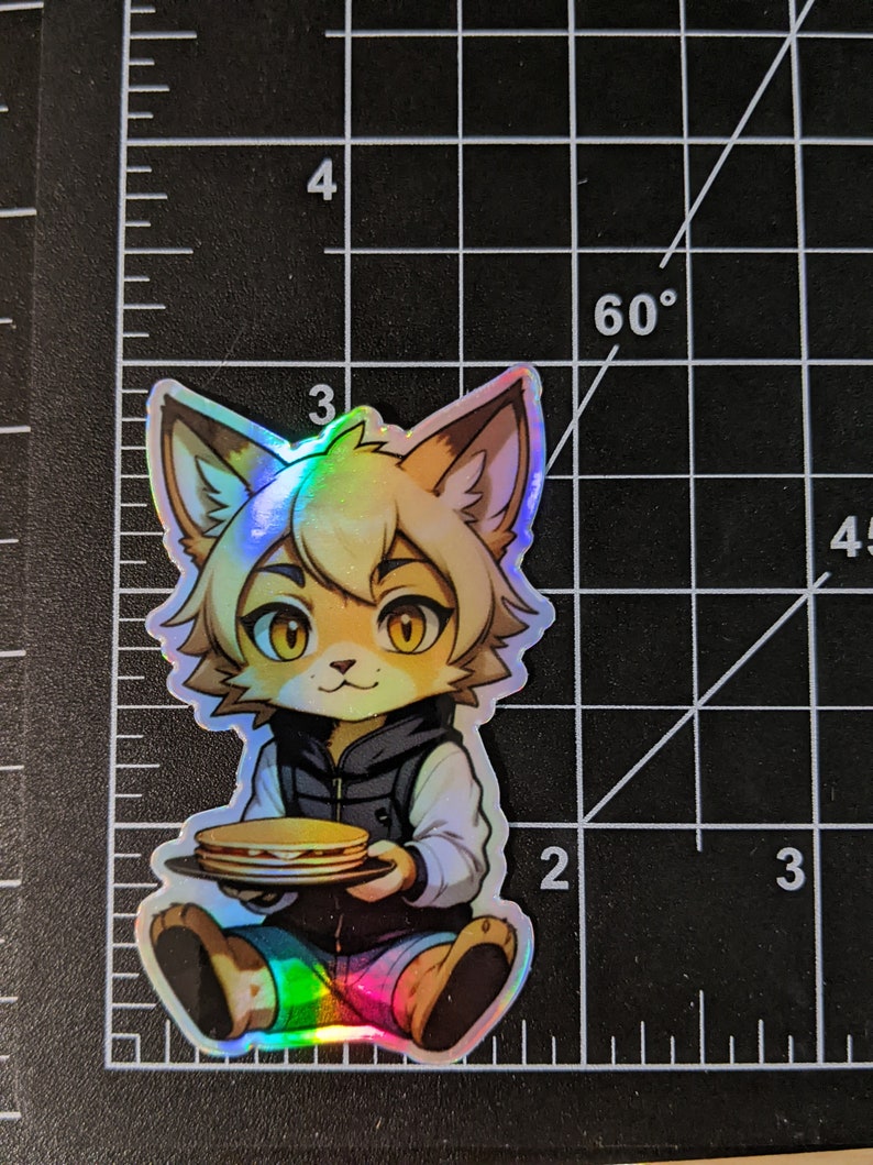 Pancake Catboy Die Cut Sticker | Holographic | Anime Catboy Sticker ...