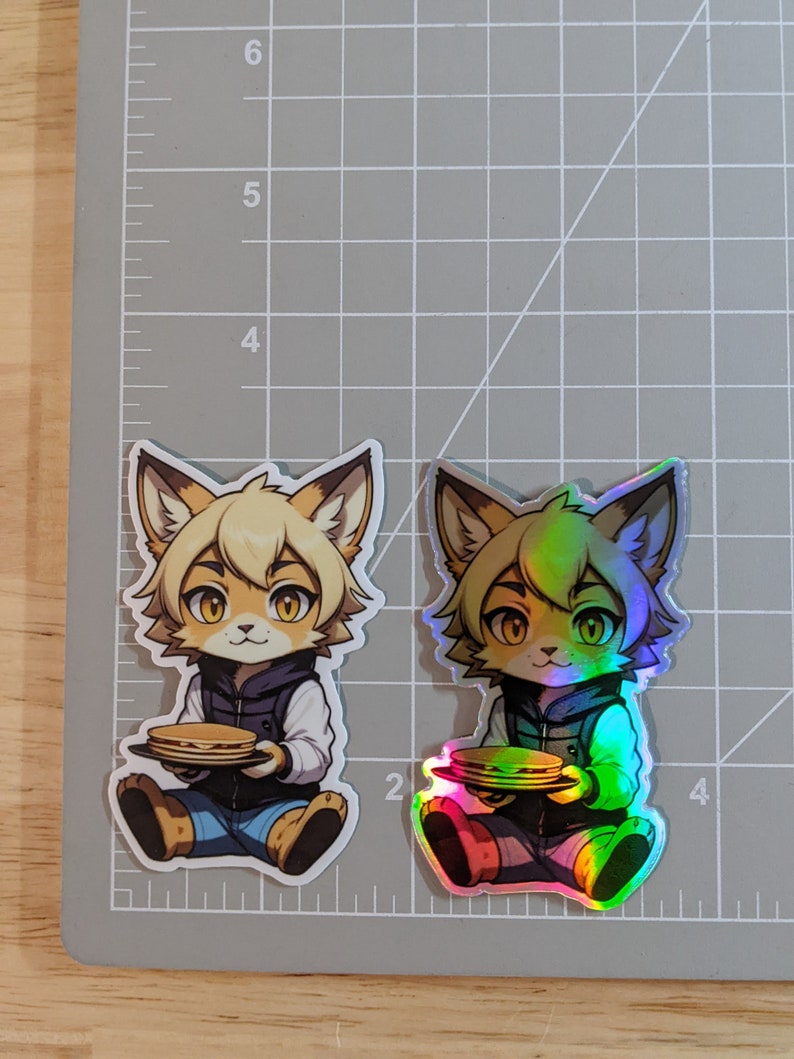 Pancake Catboy Die Cut Sticker | Holographic | Anime Catboy Sticker ...