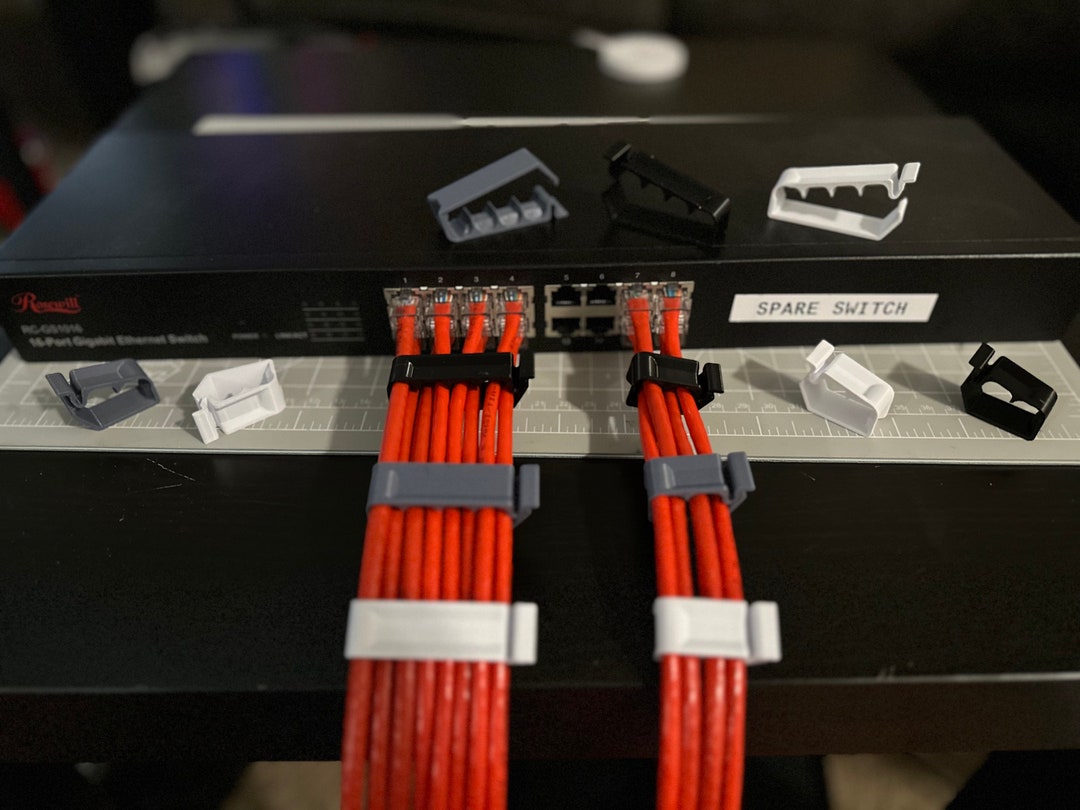 3d Printed Cable Organizer Cable Manager Home Lab Server Cable Organizer Av Rack Organizer