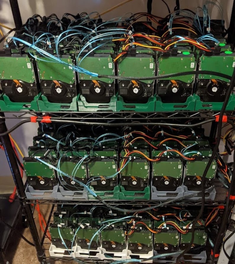 6 Bay Hard Drive Rack Holder Cage Case Caddy for Home Lab Test Bench ...