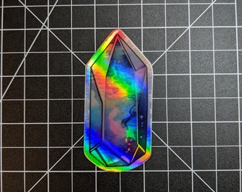 Mystic Quartz Gem holographic sticker | Crystal Stickers | Gem stone stickers | Hydroflask sticker | water bottle sticker | quartz sticker