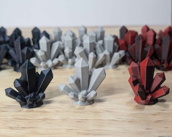 D&D Mini Terrain Crystal | Fantasy Roleplaying | Tabletop Dungeons and dragons | 3d Print Minis | Pathfinder | Crystal Cluster | Paint ready