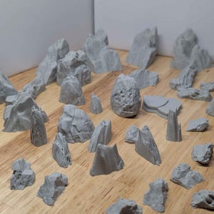 D&D General Rocks, Stones and Boulders Accessories Bundle Tabletop Board Game and DND Accessories Bundle | Dungeons and Dragons D20