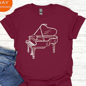 Piano Shirt, Music Lover Gift, Pianist T-Shirt, Musician Tee, Piano Keys Shirt, Gift for Piano Player, Music Teacher Shirt, Piano Lover Gift