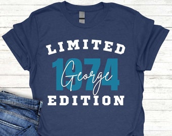 50th Birthday T-shirt Personalized Birthday Shirt, 1974 Year Sweashirt, 60th Birthday Hoodie, Limited Edition Tee, Birthday Tee Shirt