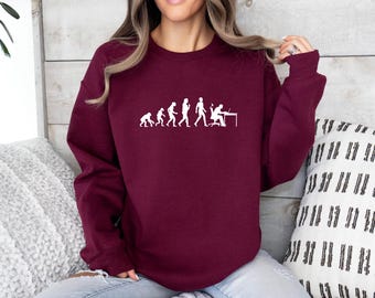 Evolution Gamer Sweatshirt, Funny Computer Hoodie, Programmer Sweatshirt, Office Humor Hoodie, Tech Love Sweatshirt, Developer Coding Hoodie