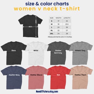 a women's v neck t - shirt sizes chart