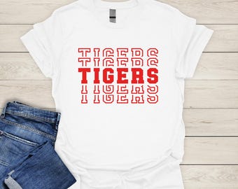 Team Mascot & School Logo Tee, Personalized Text School Spirit Shirt, Personalized School T-Shirt, Custom Text, Team Mascot Spirit Tee