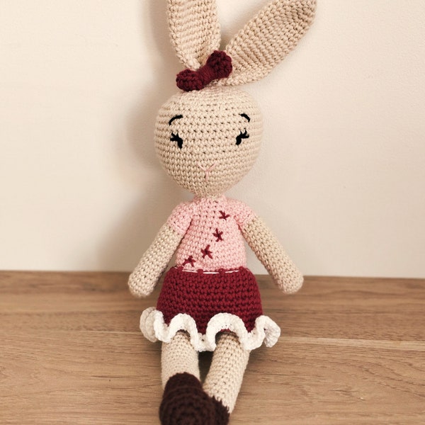 Kit crochet lapine au crochet, poupée lapin au crochet, kit amigurumi lapin