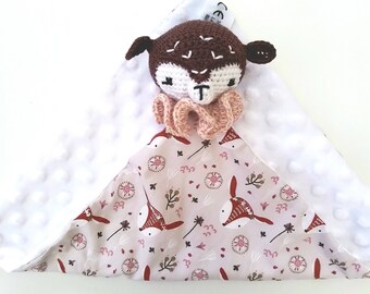 Doudou biche, doudou plat biche, doudou crochet, biche au crochet