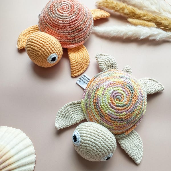 Turtle comforter, crochet turtle, customizable colors, amigurumi turtle