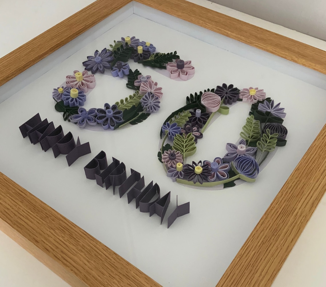 Paper Quilling Numbers Special Occasion Quilling Art Made Etsy Australia