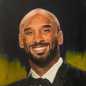 Kobe Bryant and Lakers Unique and Original Oil Painting Canvas--- Legendary Basketball player --  Meaningful Wall Art [ 18&#39;&#39; x 24&#39;&#39; ]