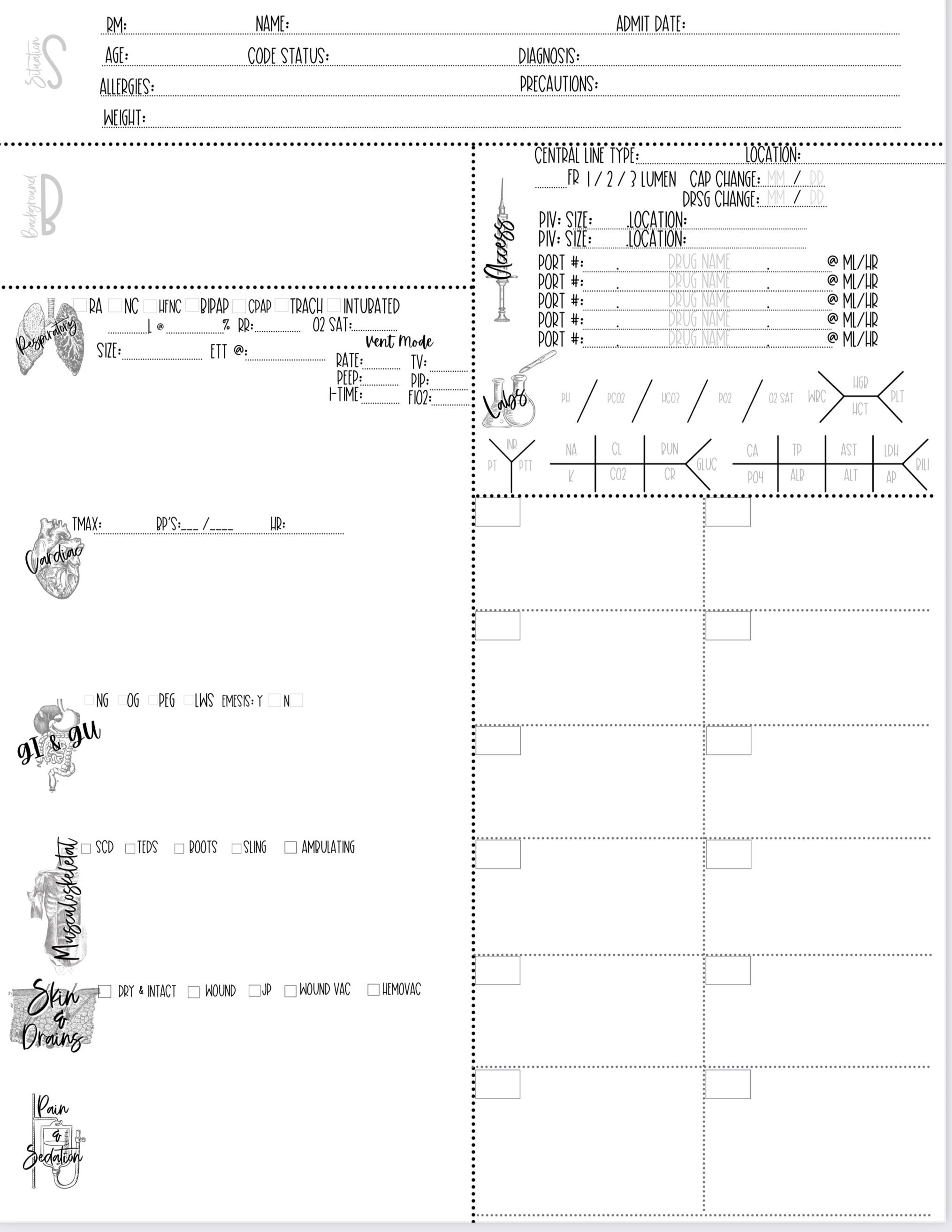 brain template printable