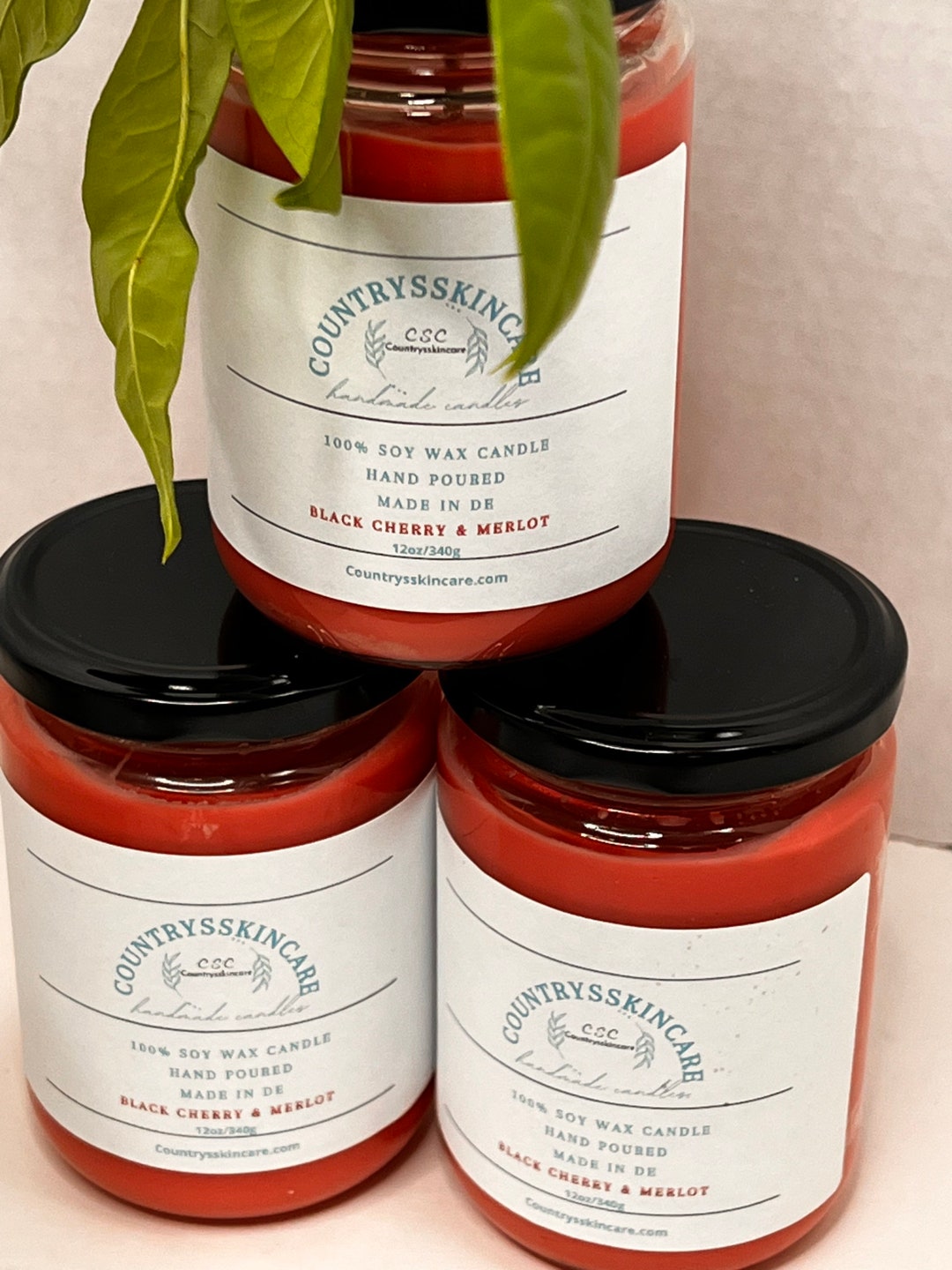 Black Cherry Merlot Candle Etsy