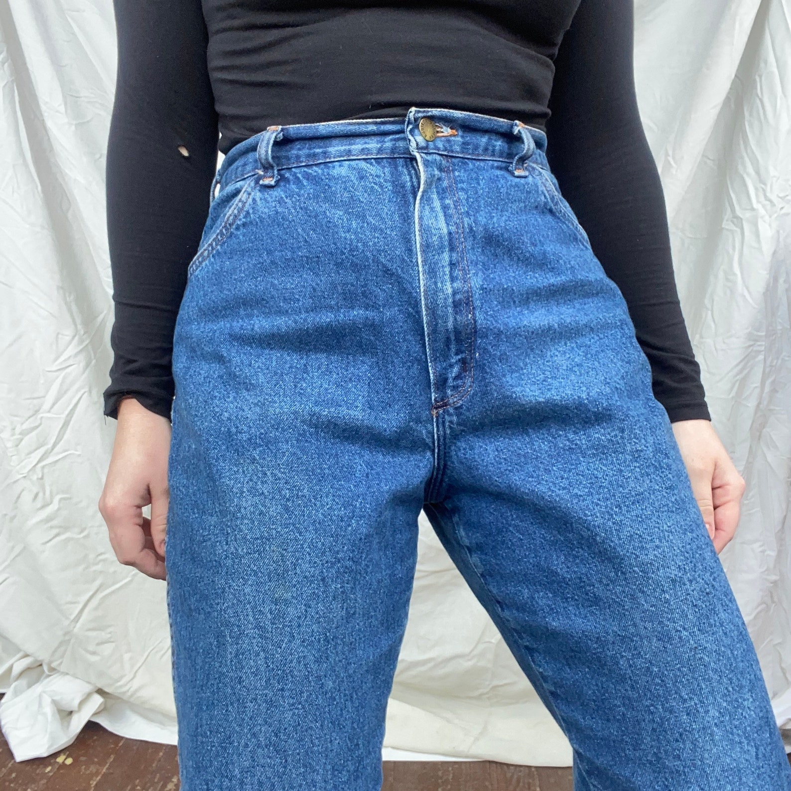Vintage Rustler Blue Jeans Etsy