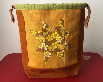 Vintage Fabric Project Bag