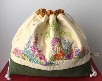 Vintage Fabric Project Bag