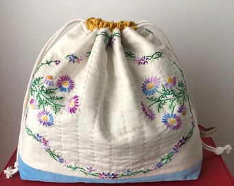 Vintage Fabric Project Bag