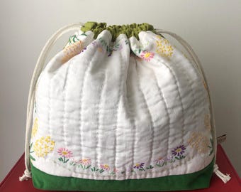 Vintage Fabric Project Bag