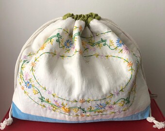 Vintage Fabric Project Bag