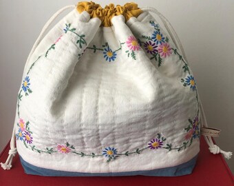 Vintage Fabric Project Bag