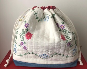 Vintage Fabric Project Bag