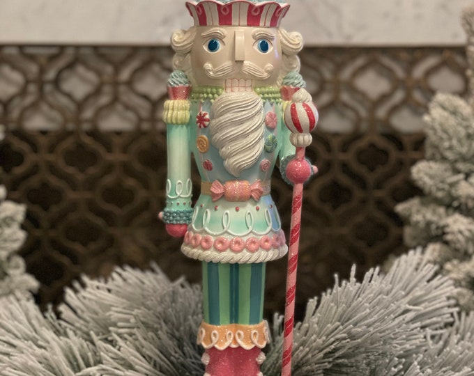22 Nutcracker Resin Pastel Peppermint. Sweet Nutcracker Etsy