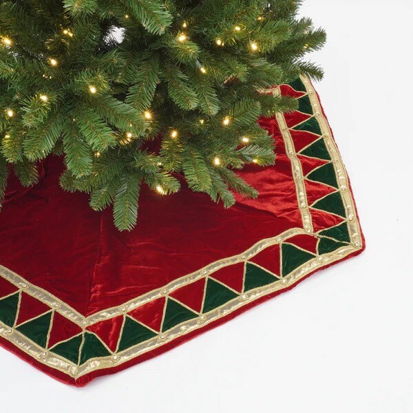 Christmas Tree Skirt Red Velvet Etsy