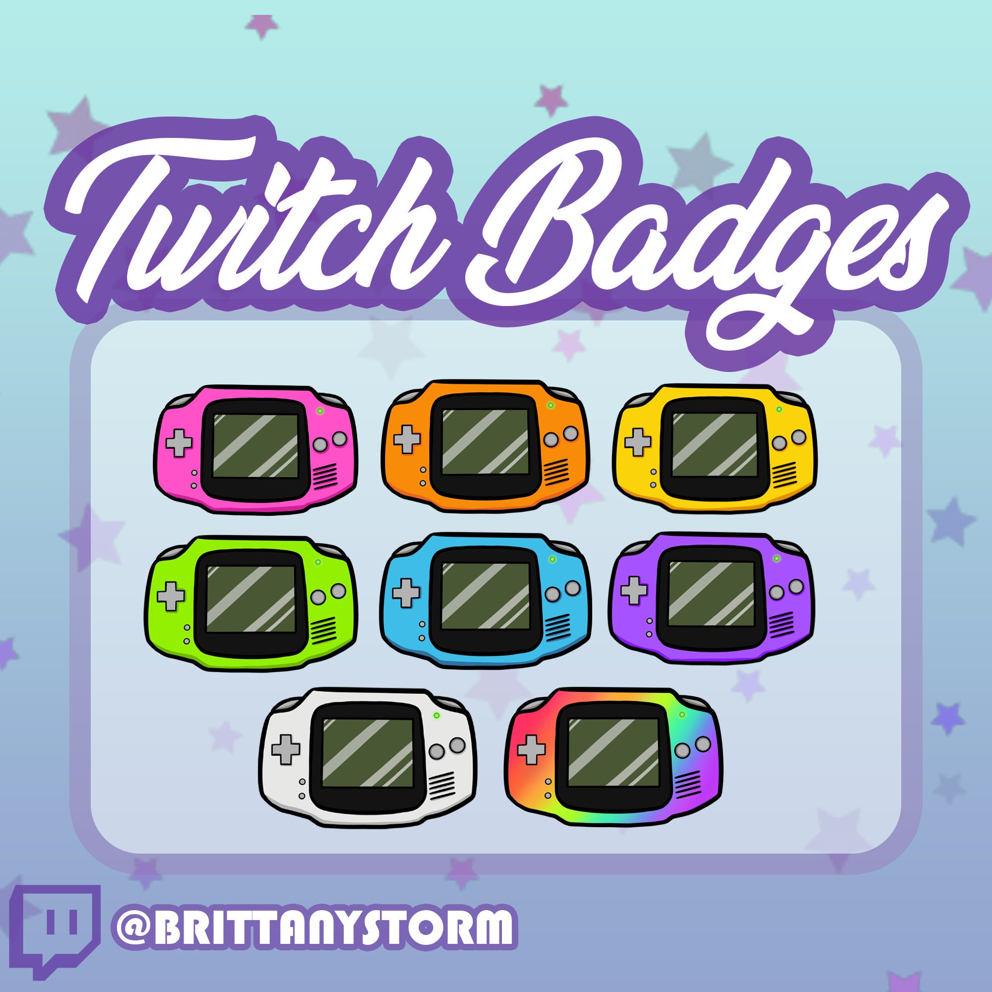 Twitch Sub Badges Cheer Bit Badges Gameboy Advanced Etsy Australia