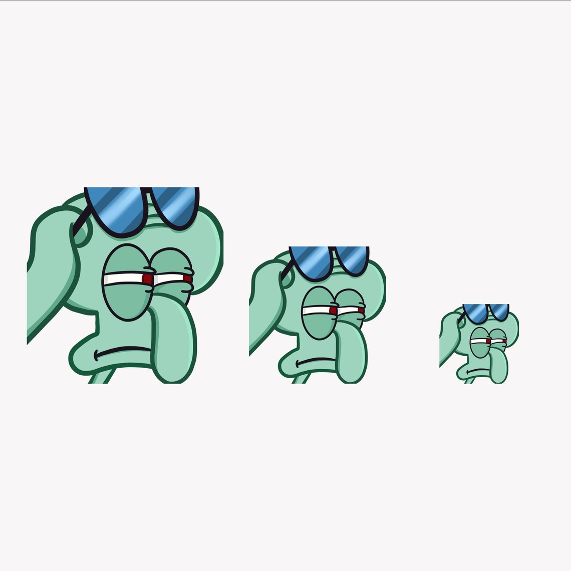 Twitch Emote Squidward Sunglasses Etsy