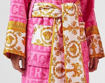 versace pink bathrobe
