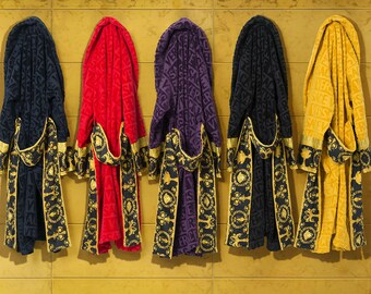 blue versace robe