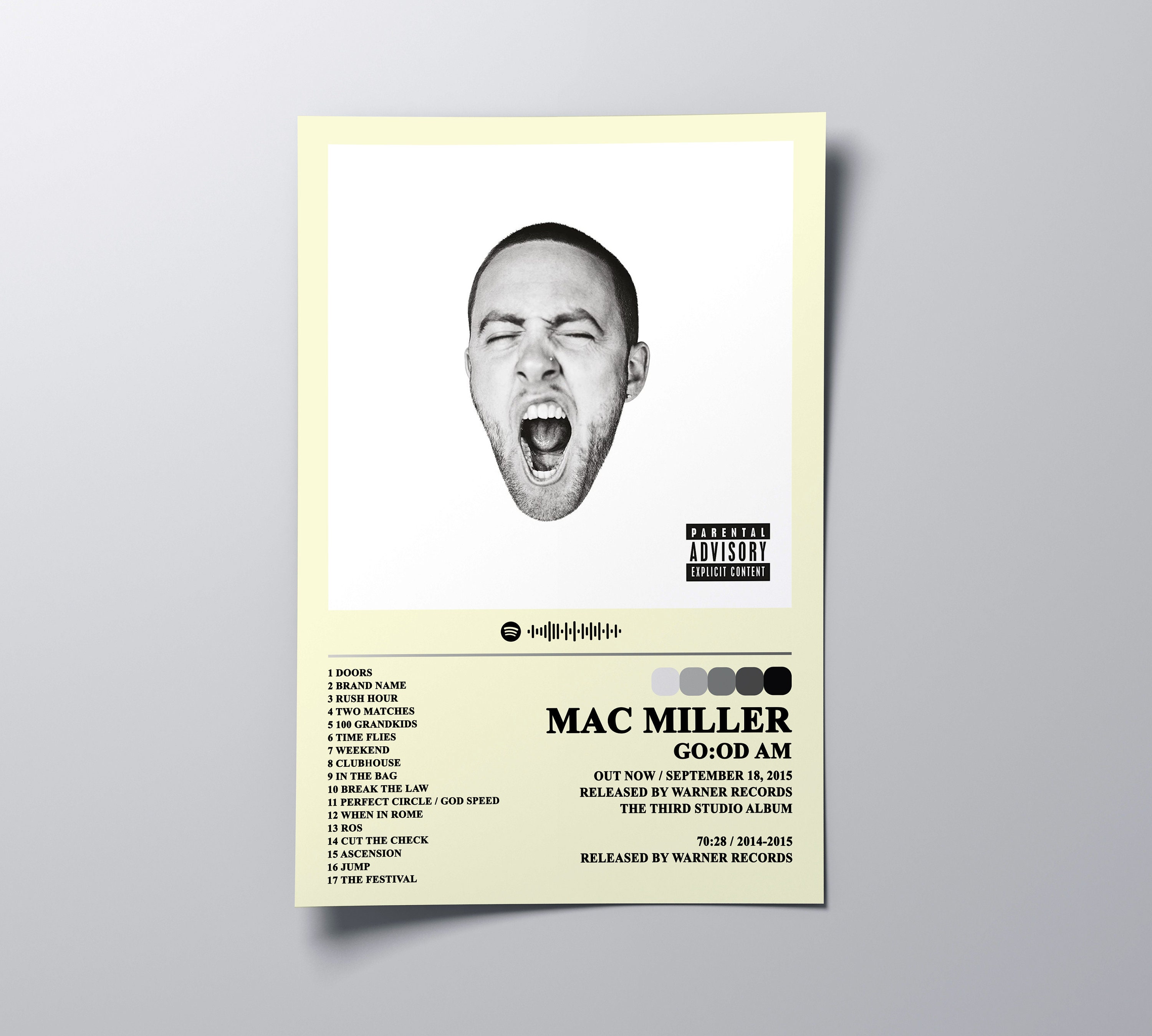 Mac Miller Album Poster Album Cover Posters Poster Wall Etsy
