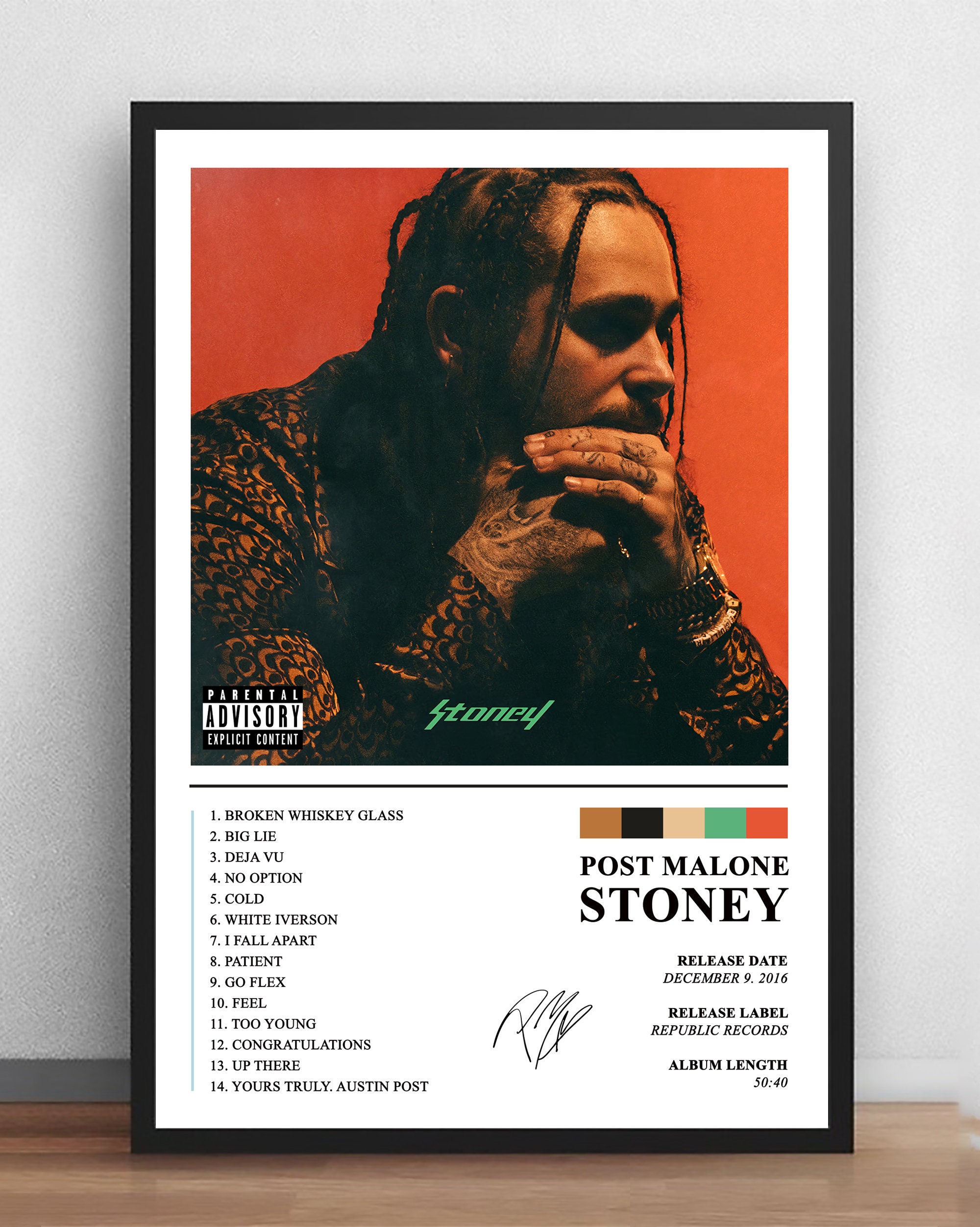Post Malone Album Cover Poster Post Malone Poster Singer | Etsy