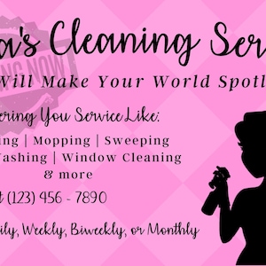 Cleaning Services Business Cards | Digital Download Only