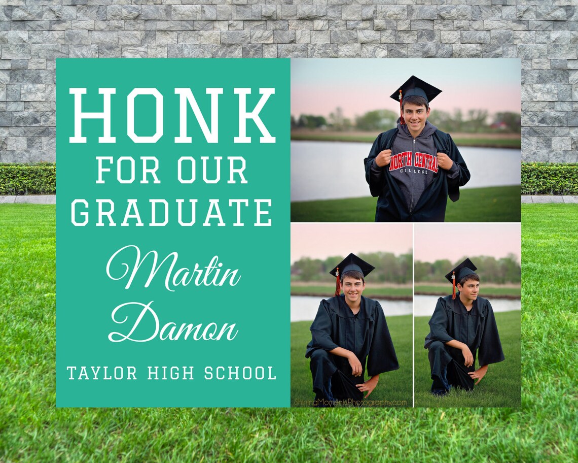 Graduation Yard Sign Graduation Announcement Sign Etsy