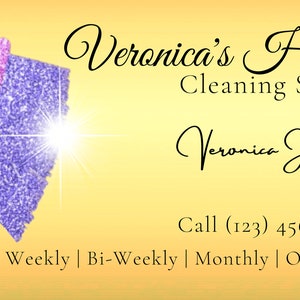 Cleaning Services Business Cards | Digital Download Only